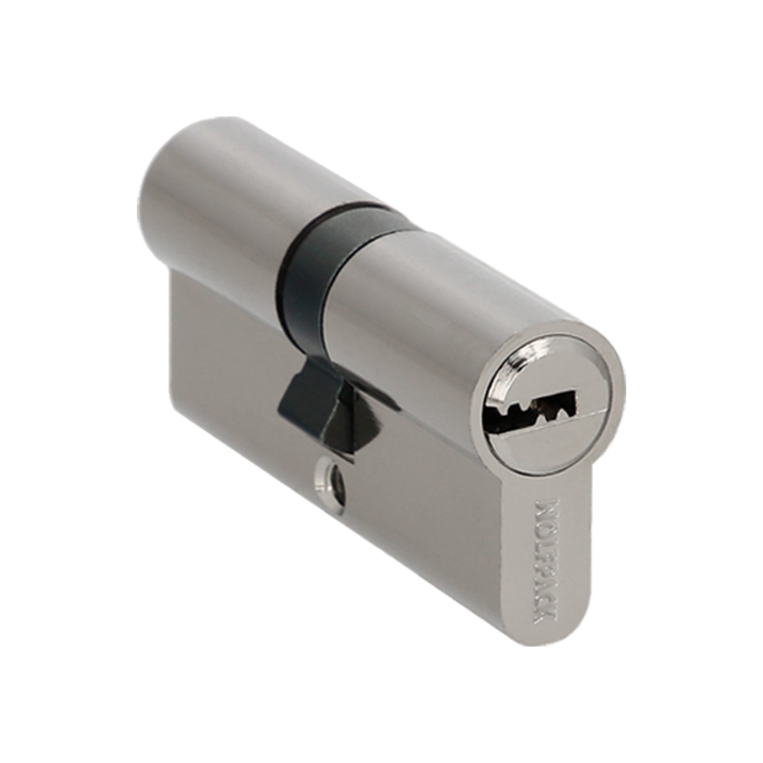Cilindro Europeo Per Serratura A Pomolo Tiger 6, 40Bx30mm, Nichel, Anti-sfilamento, Anti