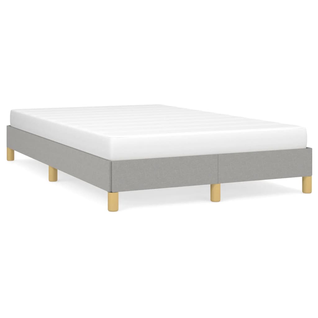 Cadre de lit sans matelas gris clair 120 x 200 cm tissu - 2