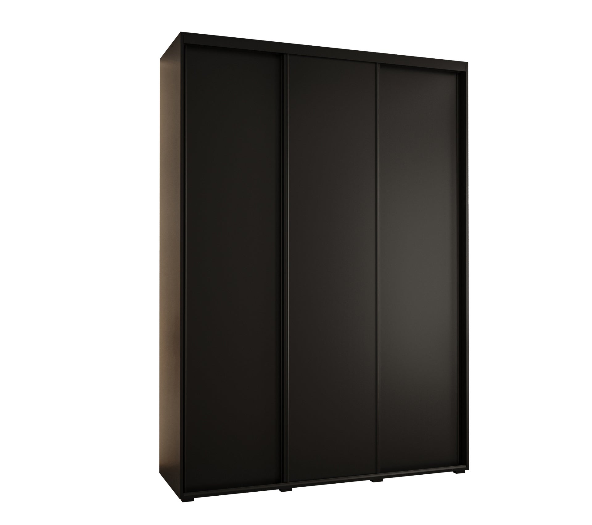 Szafa przesuwna wysoka Davos 1 180 x 60 x 235,2 cm czarny + czarny + u. czarny - Abiks Meble