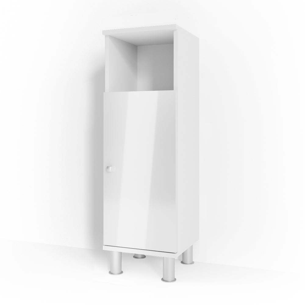 Vicco Szafka Midi Fynn, Biały wysoki połysk, 30 x 95 cm