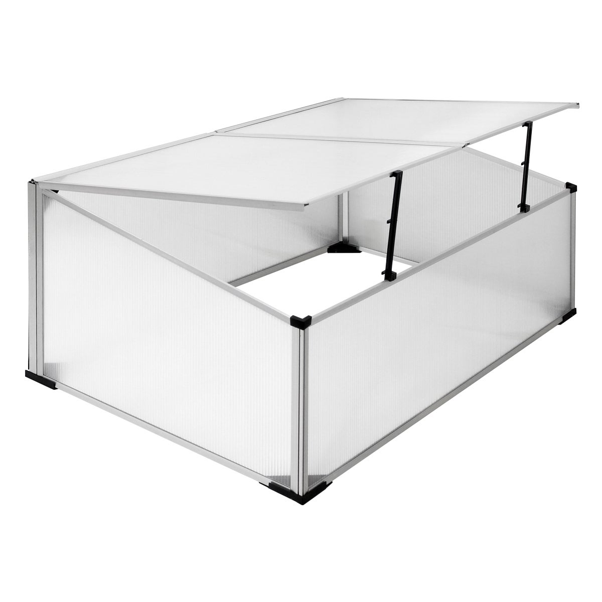 Serre De Jardin Polycarbonate Aluminium Plante Légume Tomate Fleurs 100x60x40 Cm - 3