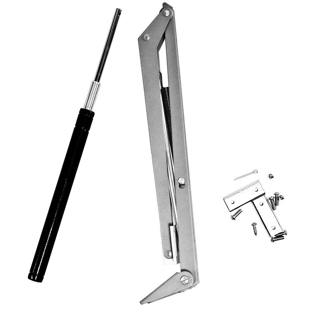 2x Ouvreur de fenêtre automatique abris serres de jardin 7,5kg force de levage Hauteur d'ouverture max. 45cm Lève-vitre réglable Ventilation serre - 5