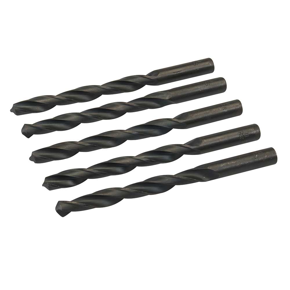 Forets HSS Laminés Queue Cylindrique Série Courte - Pack - Pour Aciers Non Alliés - Diamètres Variés (ex: 5,5 Mm) - 11