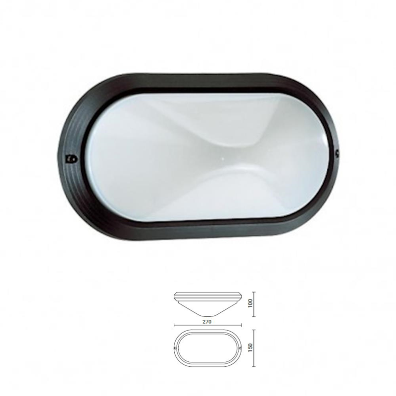 Plafoniera Ovale Brennenstuhl IP44 - Per Interno Ed Esterno, Gabbia Protettiva, E27 - Foto 8