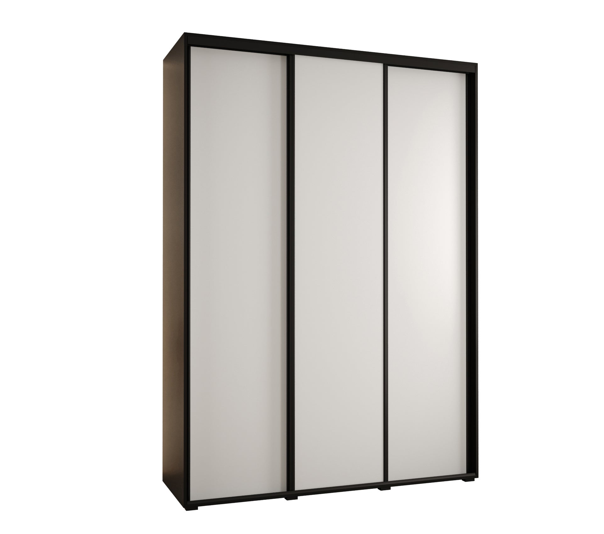 Szafa przesuwna wysoka Davos 1 170 x 60 x 235,2 cm czarny + biały + u. czarny - Abiks Meble
