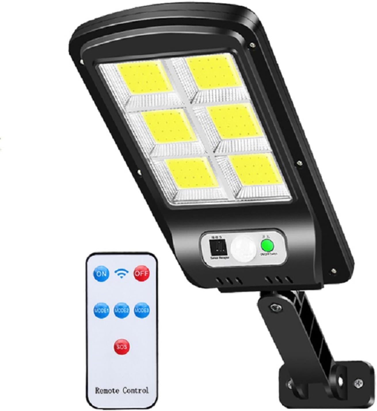 Zewnętrzne lampy uliczne LED zasilane energią słoneczną z czujnikiem ruchu, 120/128/160 COB, wodoodporne, do ogrodu, na patio, ścieżkę i podwórko (120
