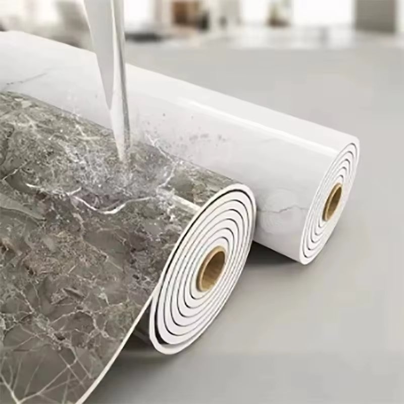 Azulejos autoadhesivos de pared con efecto mármol, 3 rollos, 40 cm x 3 m, para decoración de interiores, baños y cocinas. - 4