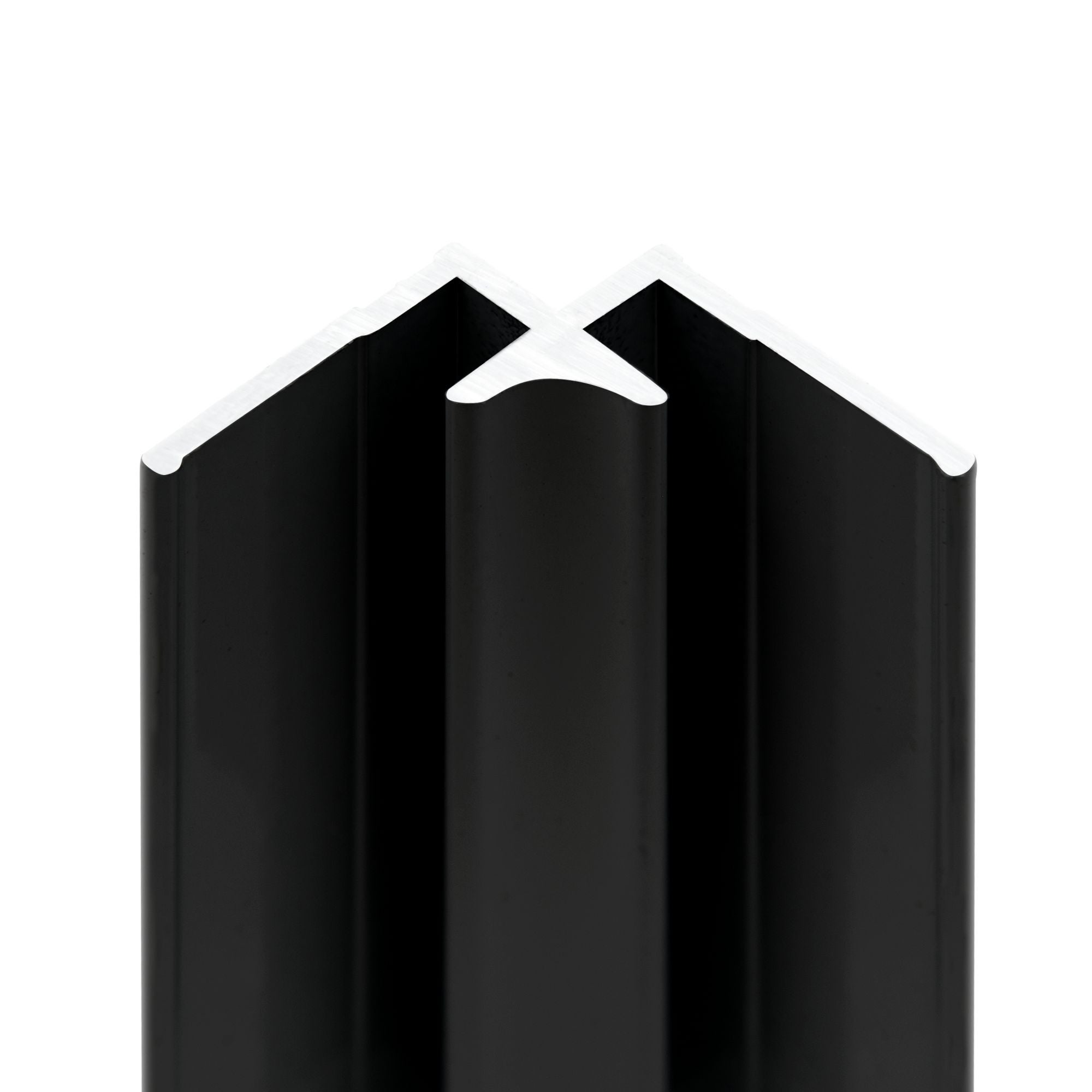 Schulte pack de 4 profilés 210 cm: 2 profilés de finition + 1 profilé d’angle + 1 profilé d'extension pour panneaux muraux, DécoDesign,&nbsp;aluminium noir - 3