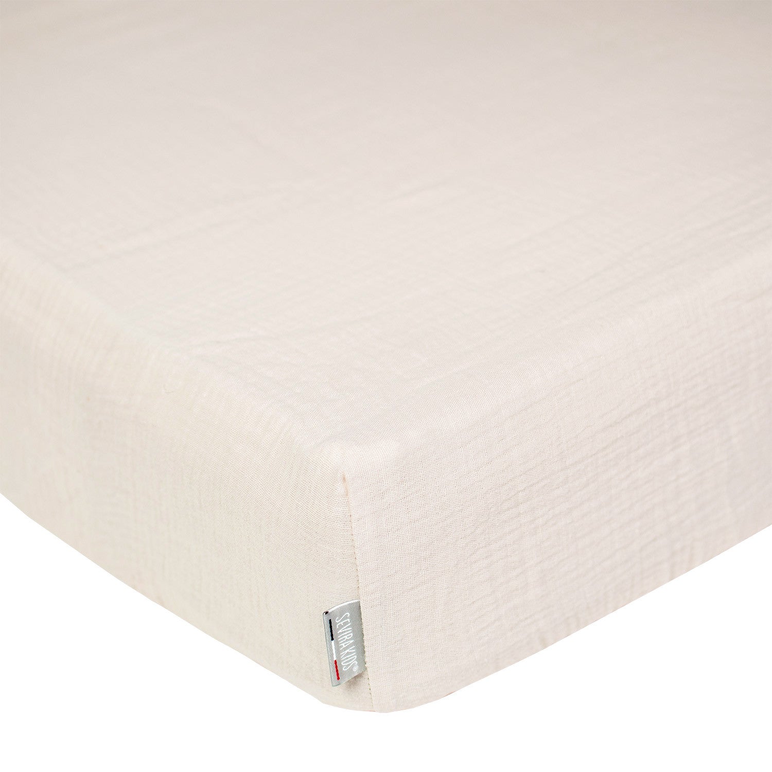 Drap housse uni en gaze de coton - 4