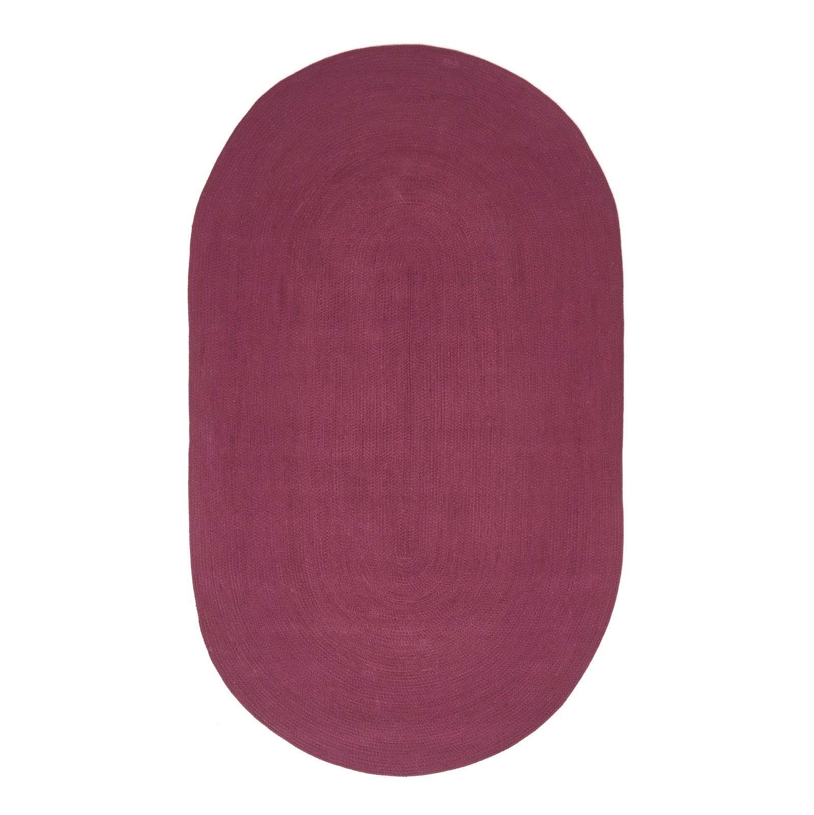 Tapis de séjour Homescapes Tapis ovale tissé à plat en coton Noir, 60 x Tapis de séjour Homescapes Tapis ovale tissé à plat en coton Noir, 60 x