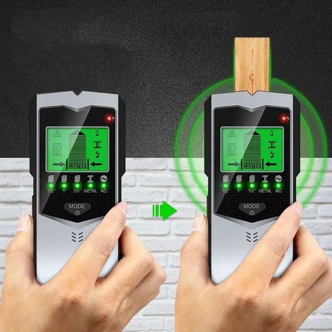 Detector de pared cinco en uno, detector de metales portátil (manual en inglés) negro y plateado，171*70*35mm - 5