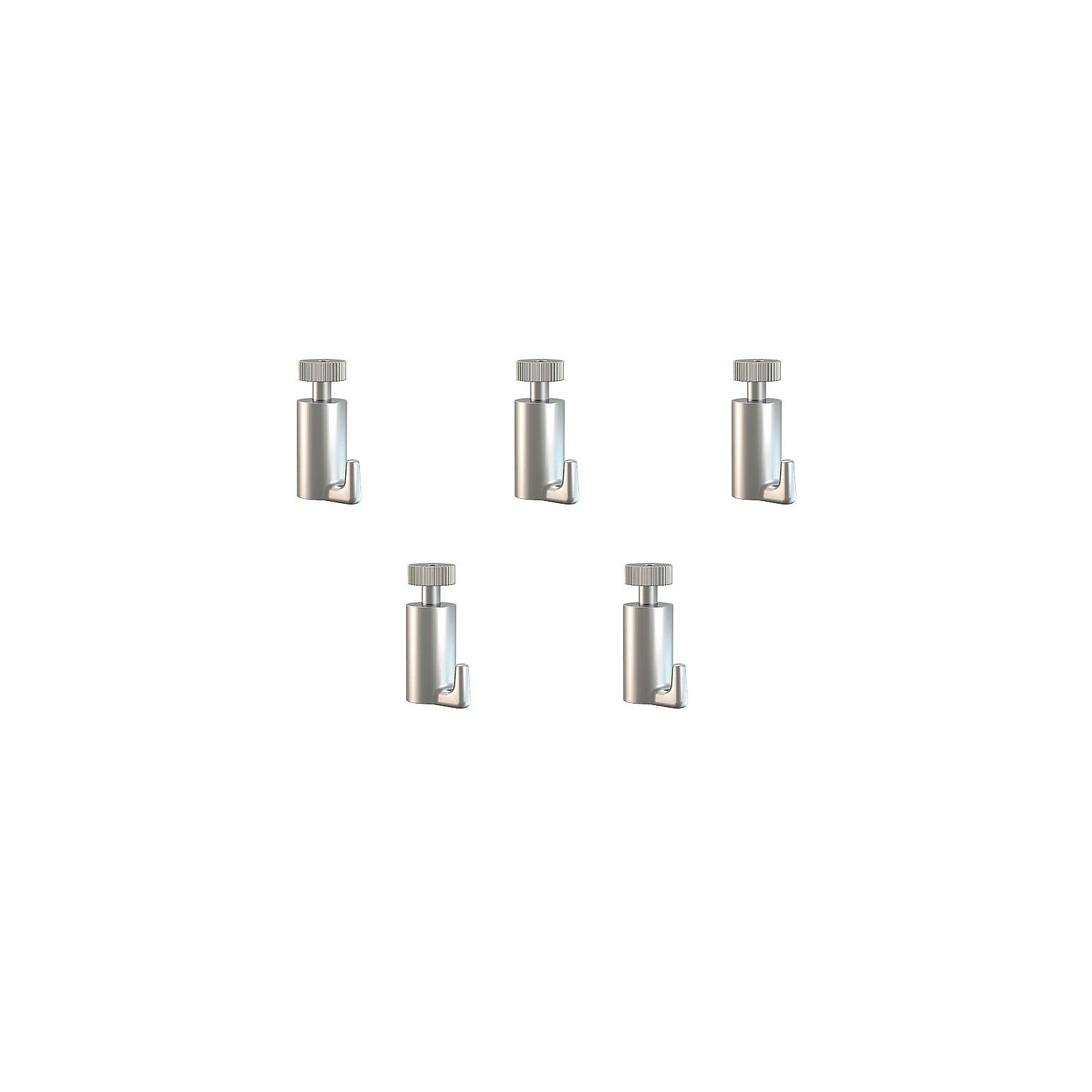 Lot De 5 Crochets En T En Alliage D'aluminium Pour Corde De Camping - Autobloquants, Ultralégers (55g) - Rouge