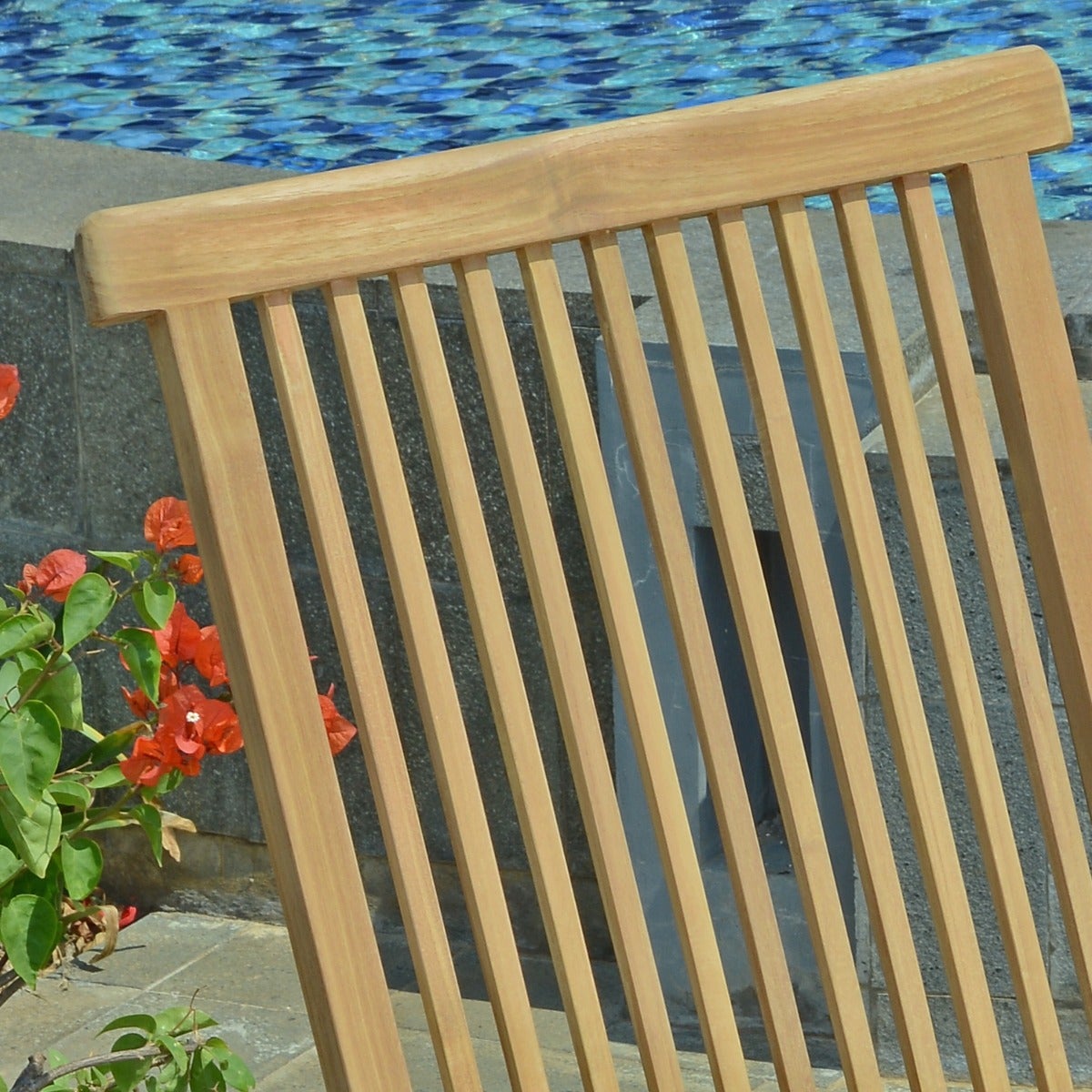 Chaises de jardin pliantes en teck massif Java (lot de 2) - 4