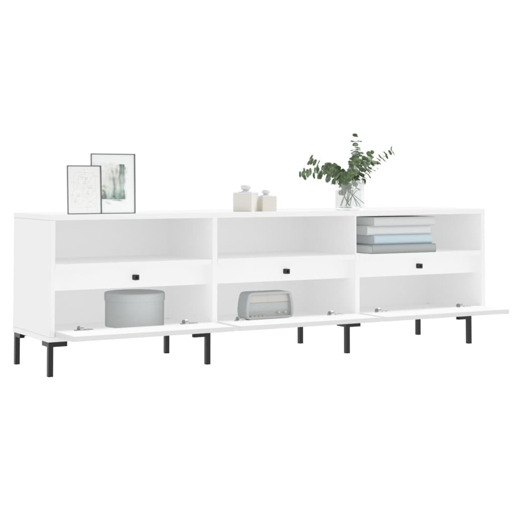 vidaXL Mobile Porta TV Bianco 150x30x44,5 cm in Legno Multistrato - 4