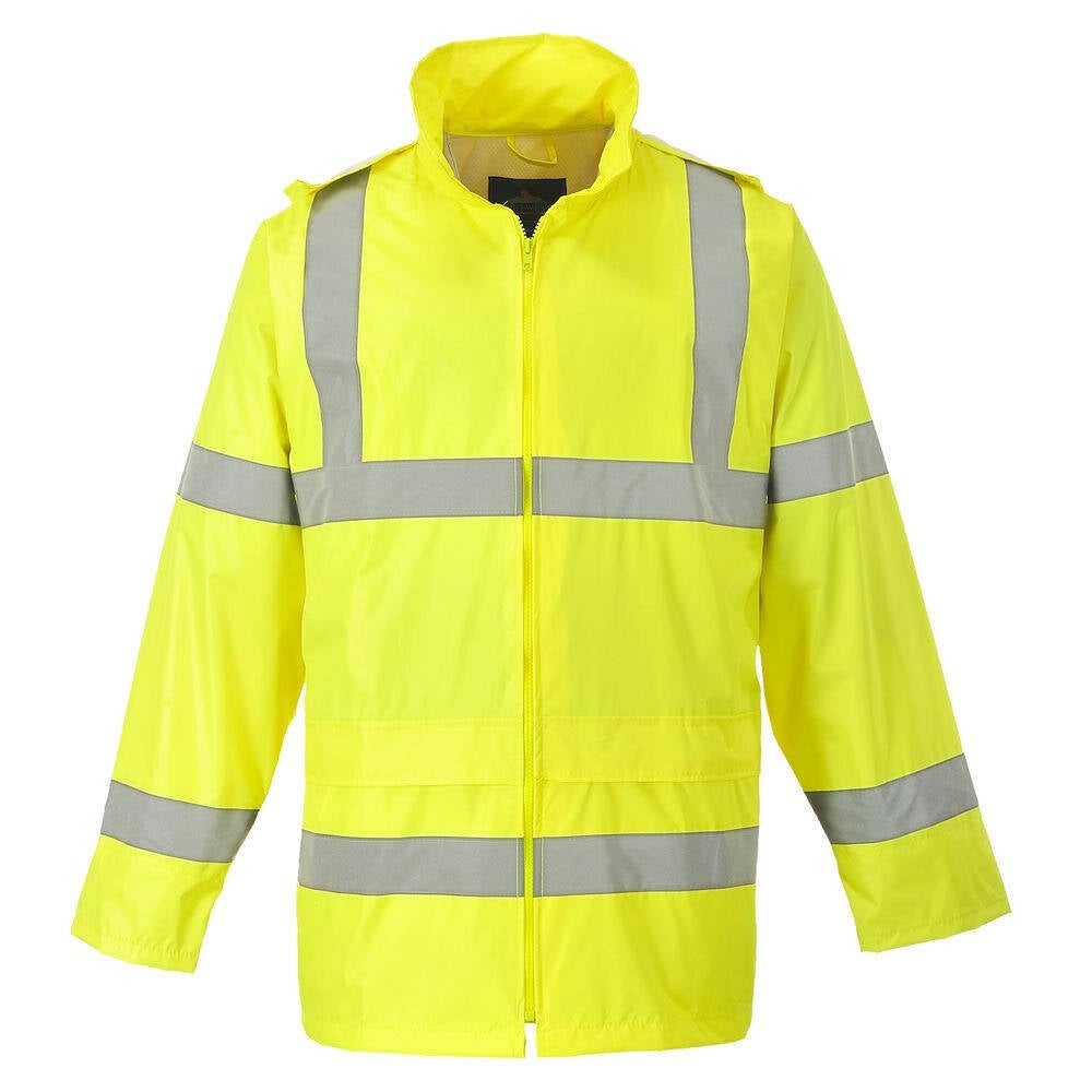 Chubasquero de alta visibilidad impermeable poliéster y PVC con capucha ...