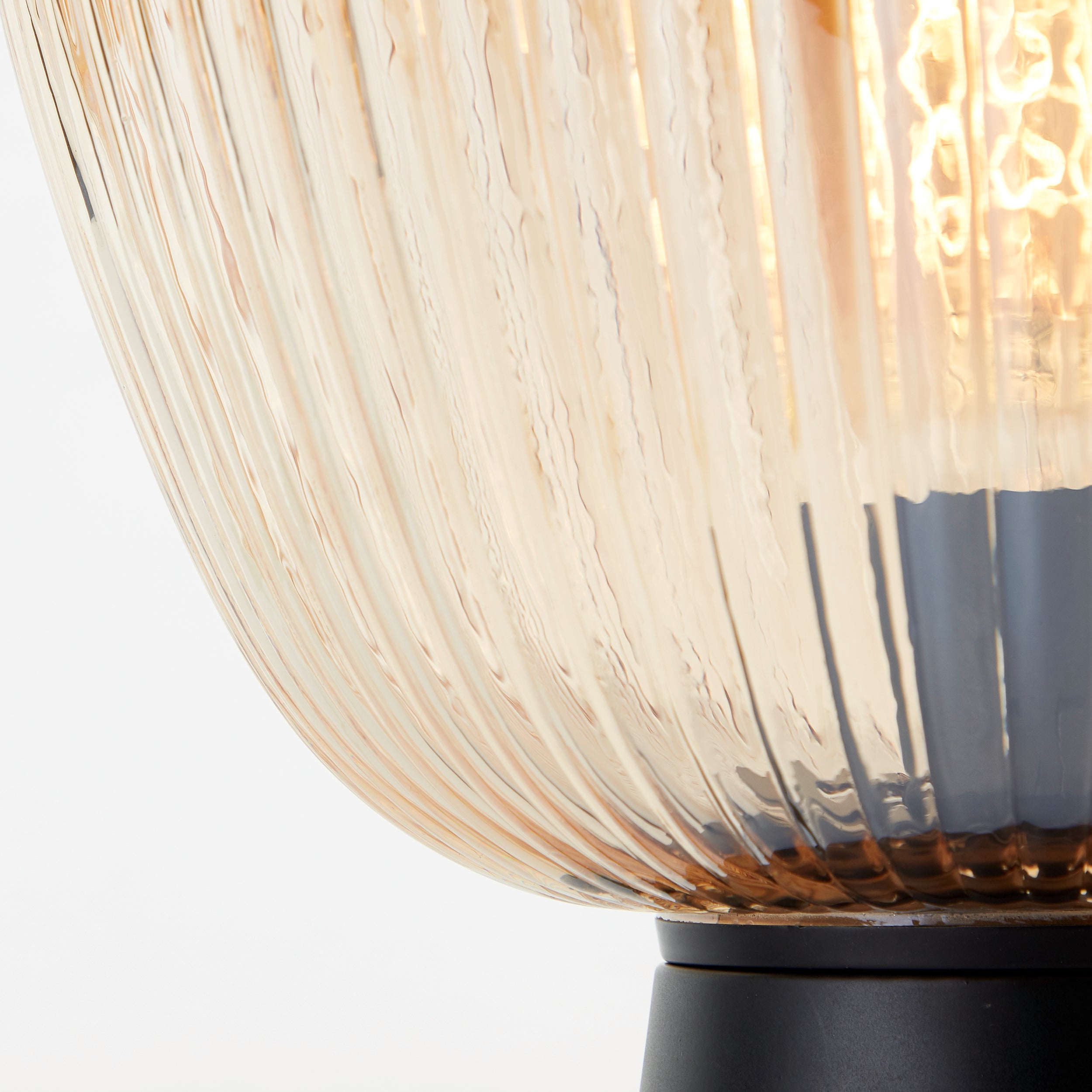 Brilliant lampa stołowa Kaizen 24,5cm bursztynowy/czarny matowy metal/brązowy plastik 1x A60, E27, 40 W - 6