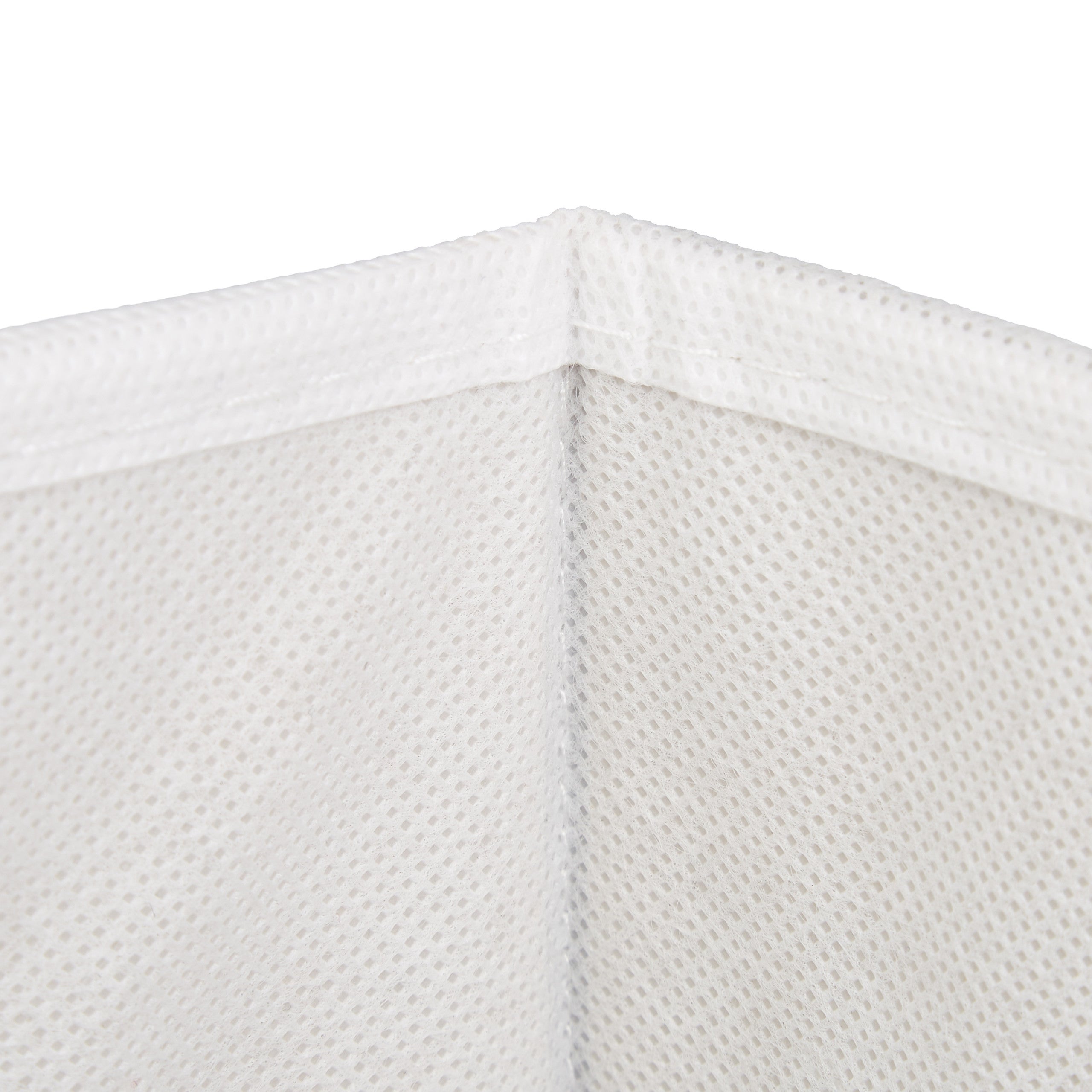 5x Contenitore Portaoggetti in Bambù, Scatola da Bagno Quadrato, HLP 31 x 31 x 31 cm, Pieghevole, Bianco - 8