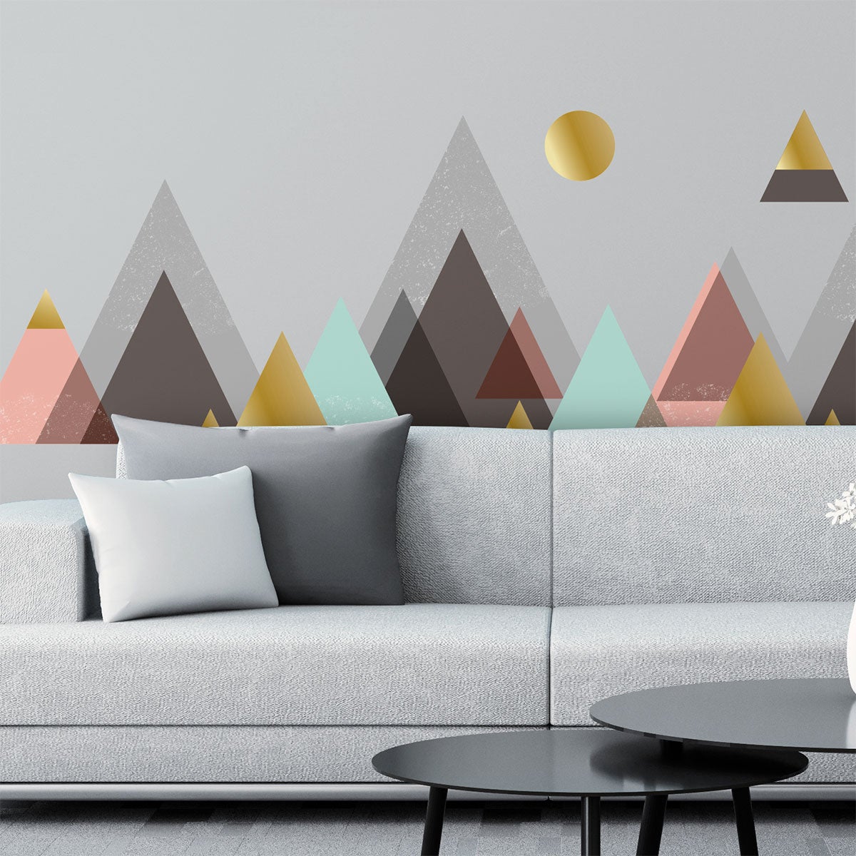 Adesivo montagna scandinavo cordoba - Sticker adesivo - adesivi murali - 40x60cm - 3