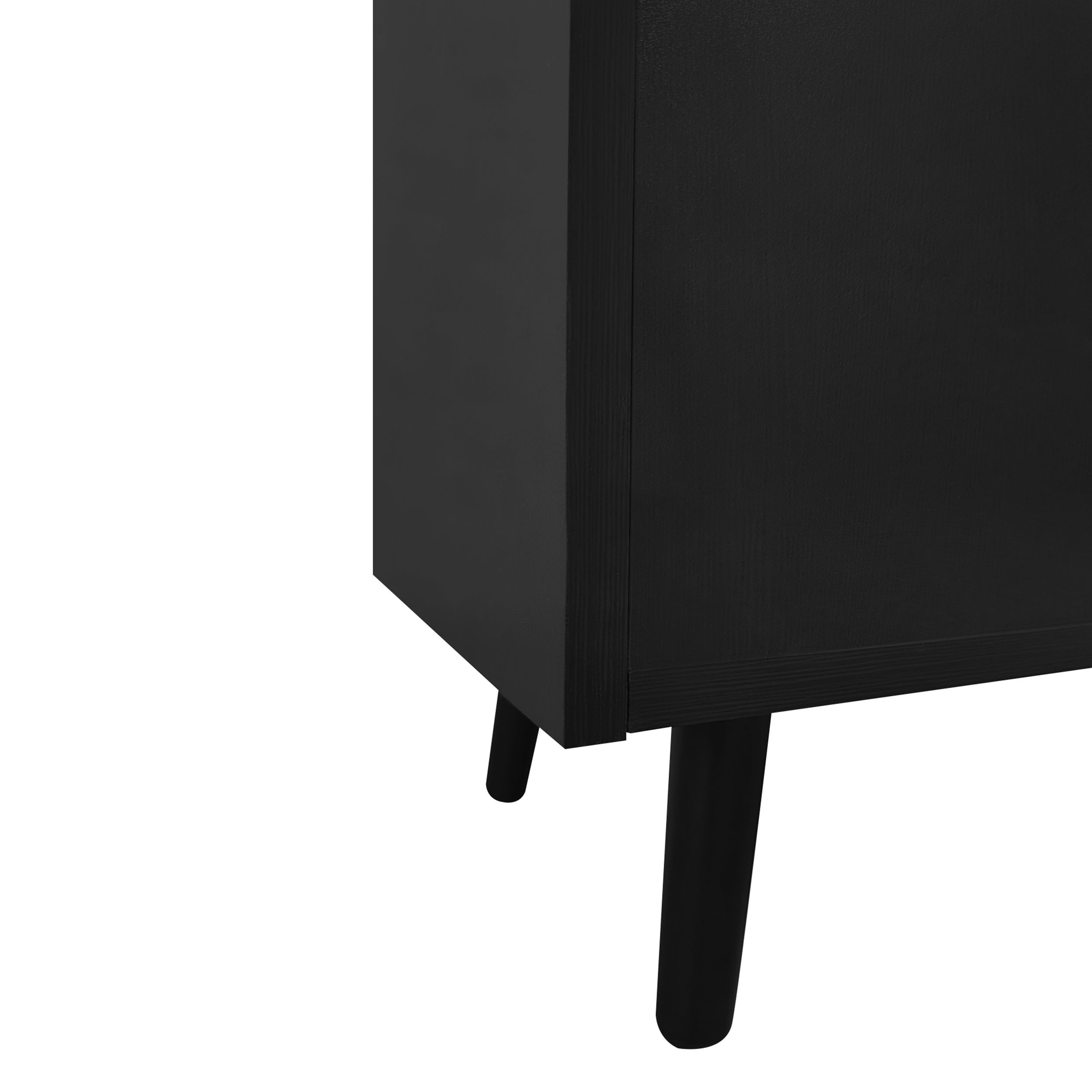 Banc à Chaussures Moderne - 100x34x69 cm - 3 Portes & Assise Rembourrée - Design Poignées en Métal Asymétriques - Noir - 9