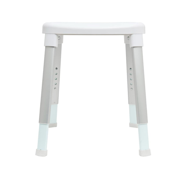 Siège de douche réglable, lignes arrondies et douces, sans accoudoirs, blanc mat (SATDSEDNASTB)