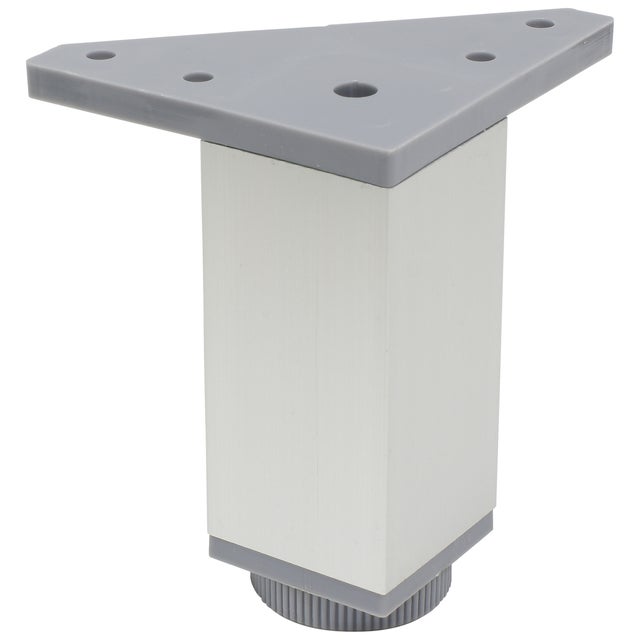 Piede de Table Carré S/4 Metal Argent 4x4x12cm