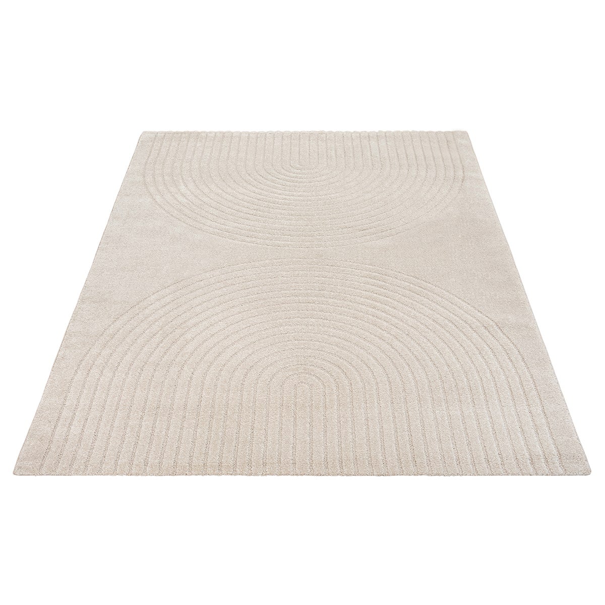 the carpet Elisa tapis de salon moderne, design géométrique, haute densité de velours et agréablement doux, Beige, 200 x 280 cm - 2