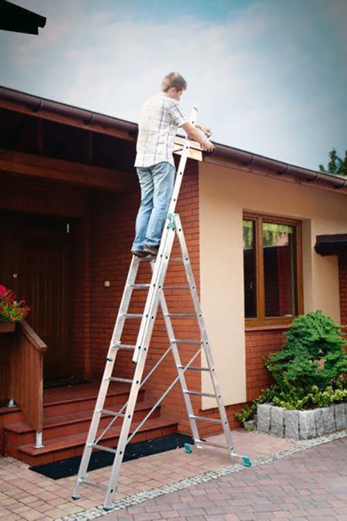 Echelle transformable 3 plans 3x7 barreaux - Longueur max. 3.99m - Sol plat - 7607 - 6