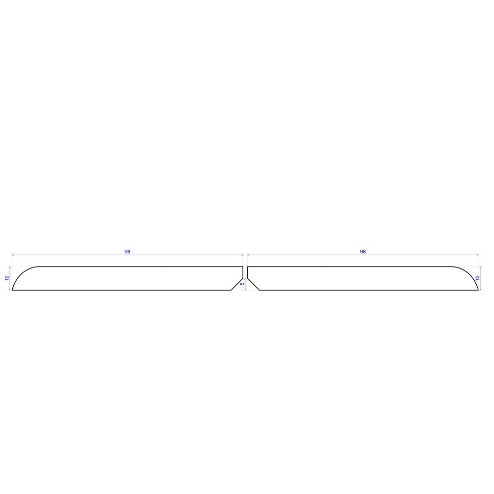 Lot de 5 Plinthes médium (mdf) prépeinte blanc 2400 x 100 x 10 mm. - PEFC 70% - 3