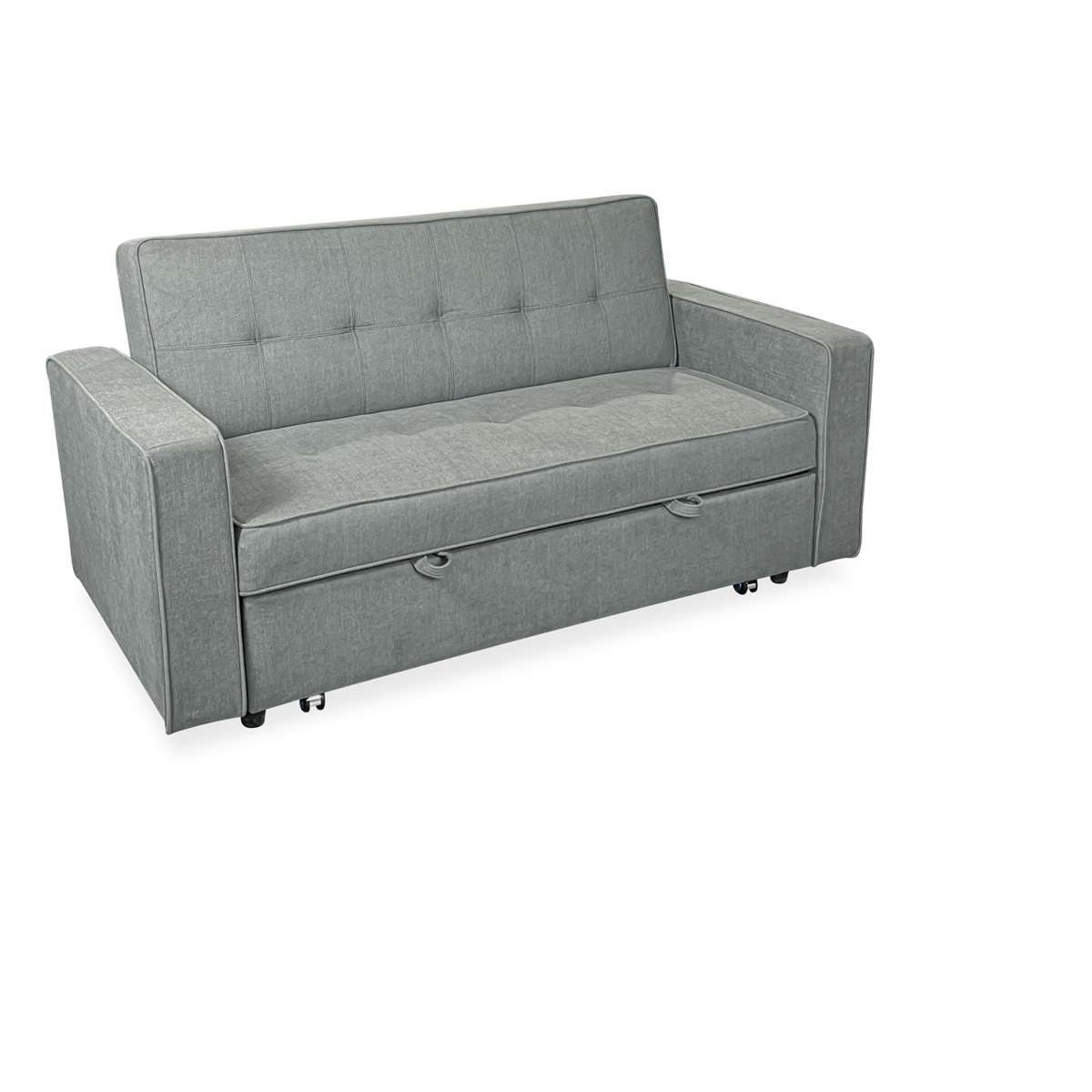Sofa cama noa 2 plazas cemento gris, diseño moderno, práctico y funcional