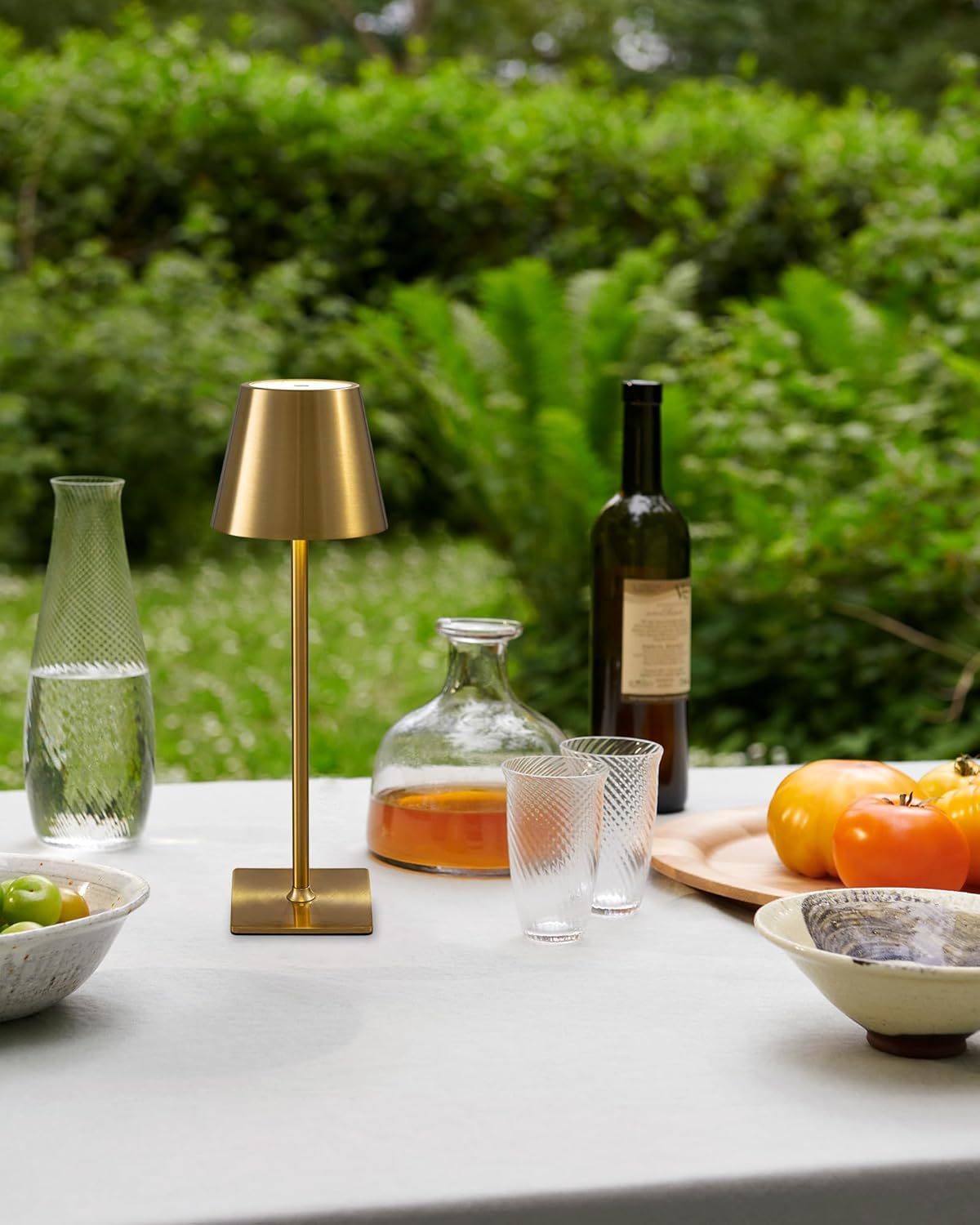 Lampe de Table Rechargeable Portable LED CCT 3000K-4000K-6000K en Aluminium Doré, IP44, 1.5W, Tactile avec Intensité Réglable - 8