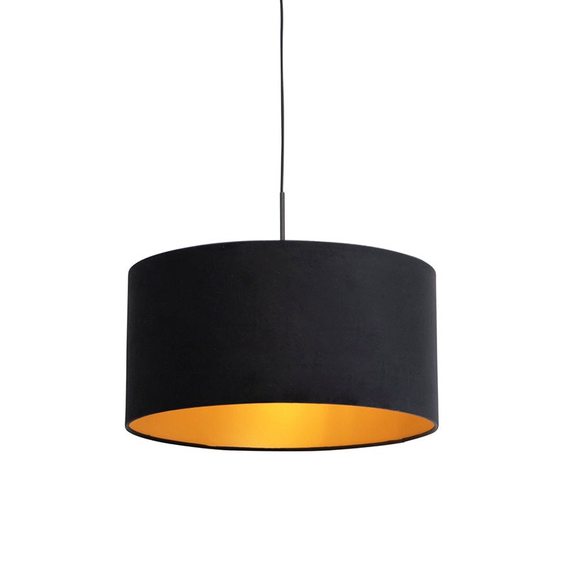 Qazqa classic-antique lampa wisząca - Combi - czarny, max. 60w, kompatybilny z żarówką LED, e27, 50cm oświetlenie wewnętrzne