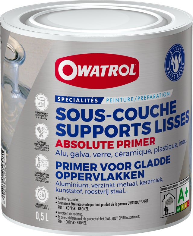 Sous-couche supports lisses Owatrol ABSOLUTE PRIMER 0.5 litre