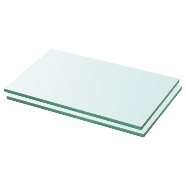 Pannelli per ripiani 2 pz. Vetro trasparente 30 x 12 cm