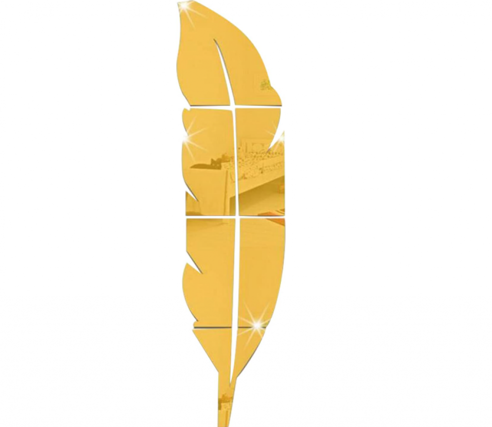 Naklejka ścienna 3D z akrylu, samoprzylepna, w kształcie pióra, z możliwością usunięcia, przyjazna dla środowiska, do domu, kuchni, sypialni, salonu i