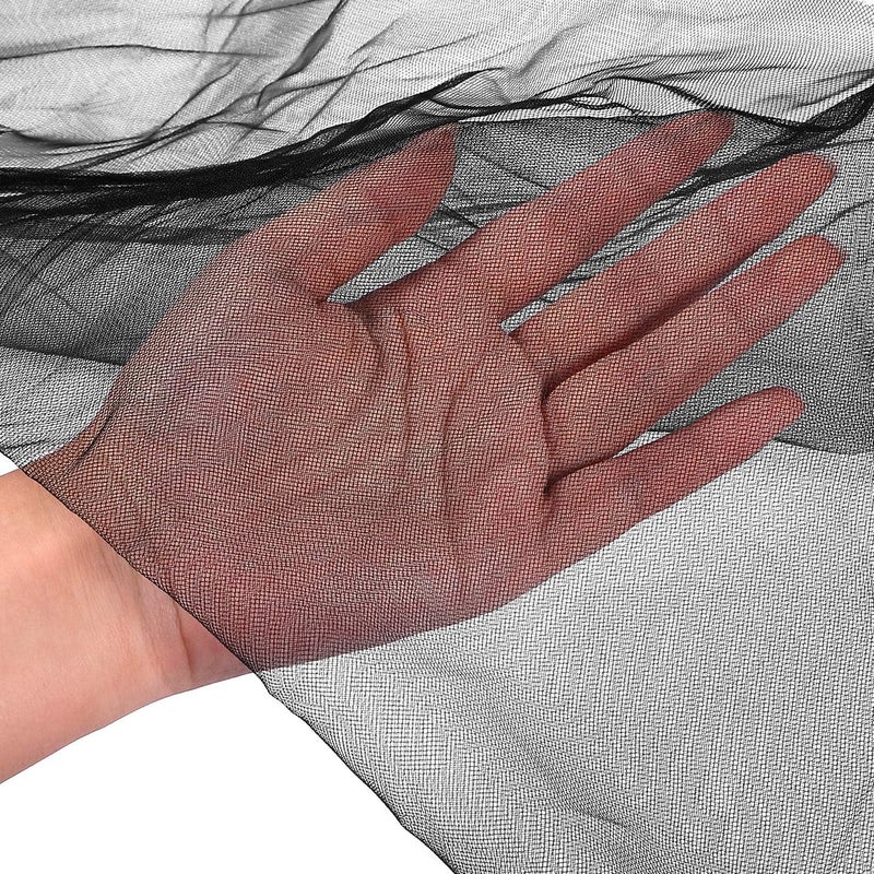 Siatka przeciw owadom, komarom, muchom i ptakom, bariera chroniąca rośliny przed owadami, siatka ogrodowa (2,4 m x 4 m, czarna)