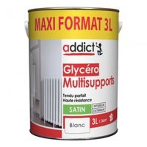 Peinture décoration intérieur extérieur glycéro blanc satin 10L ADDICT multi supports - 2