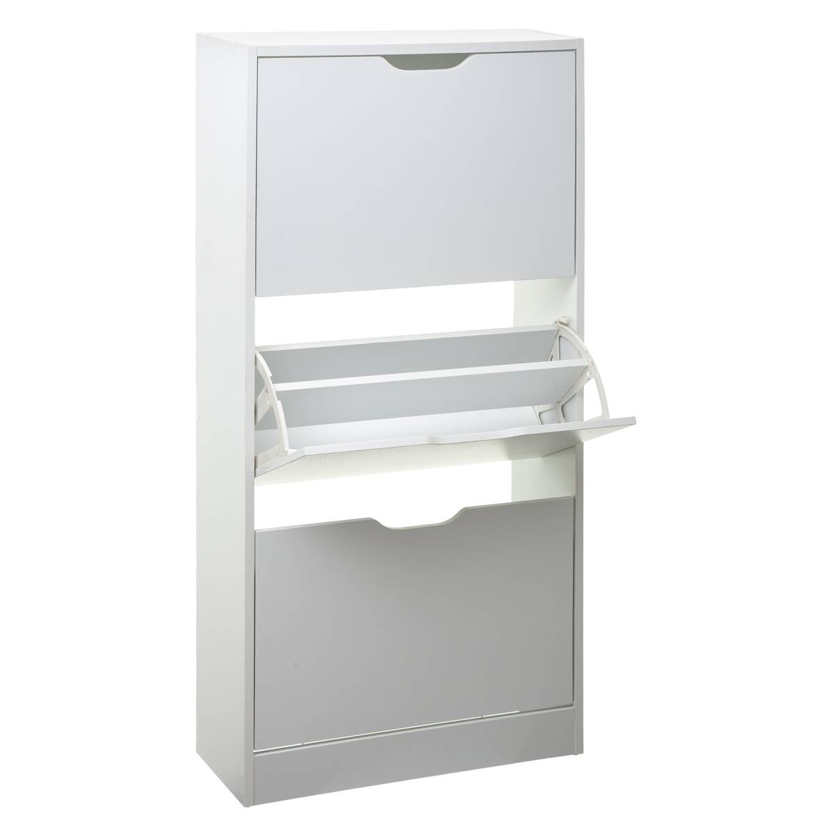 Sapateira de madeira 115x60x24cm cor branco - 5