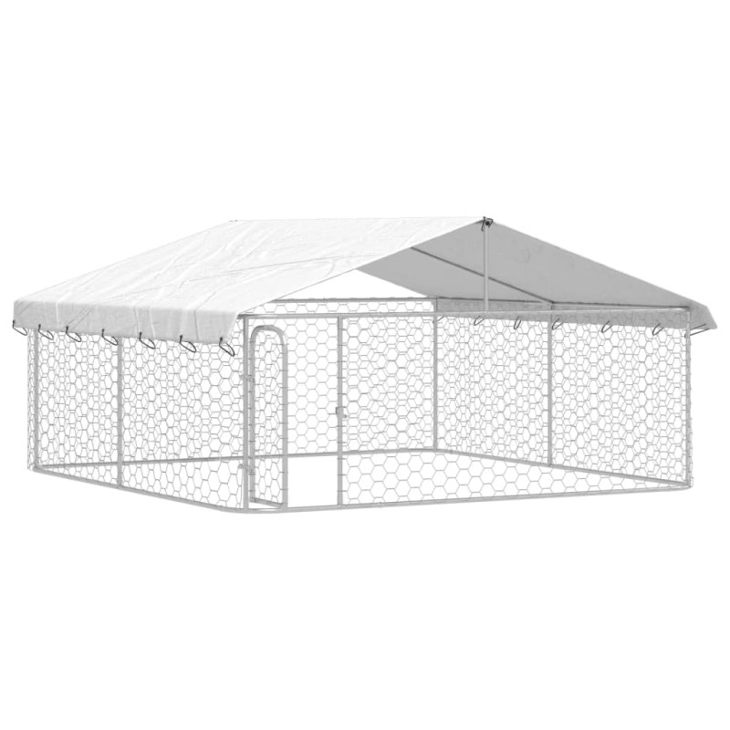 Gabbia per Cani da Esterno con Tetto 300x300x150 cm vidaXL - 5