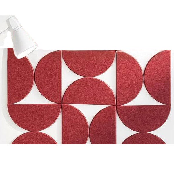 Zestaw 12 Akustycznych Paneli Filcowych 30*15cm - Nowoczesna Dekoracja Ścienna - Materiał Dźwiękochłonny - Dekoracyjna Tablica Ogłoszeń do Biura