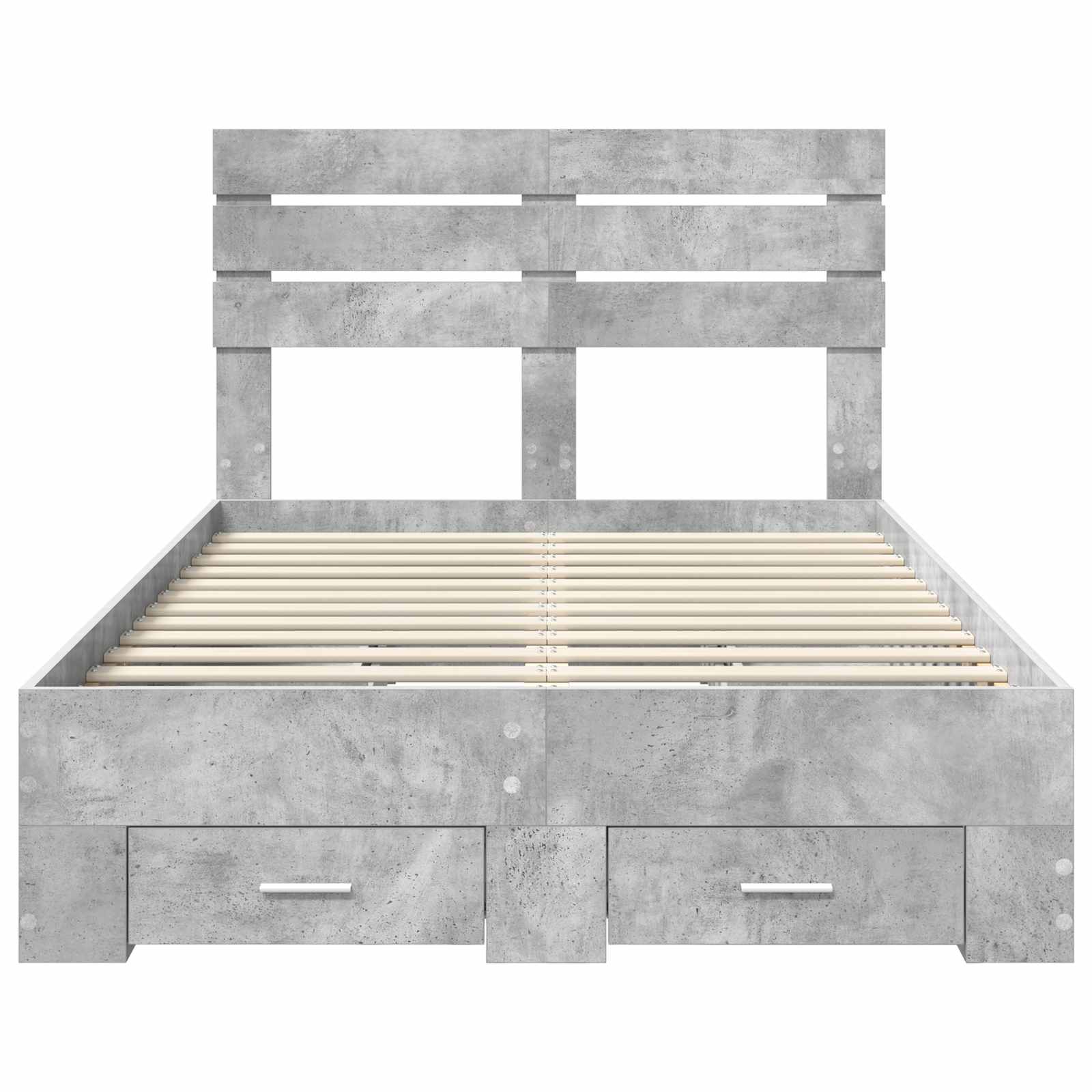 Cadre de lit gris béton 120 x 190 cm en panneau de bois - 8