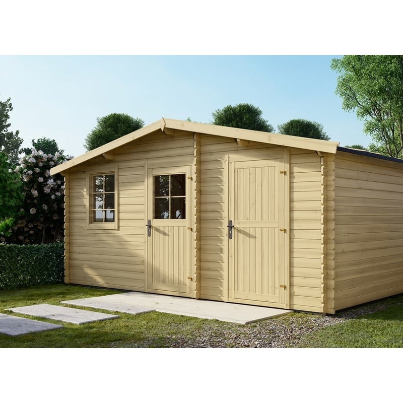 Domek ogrodowy ALTANKA 15 m2 - 5x3 m - 28 mm, drewniany, DOM578, 1 szt.