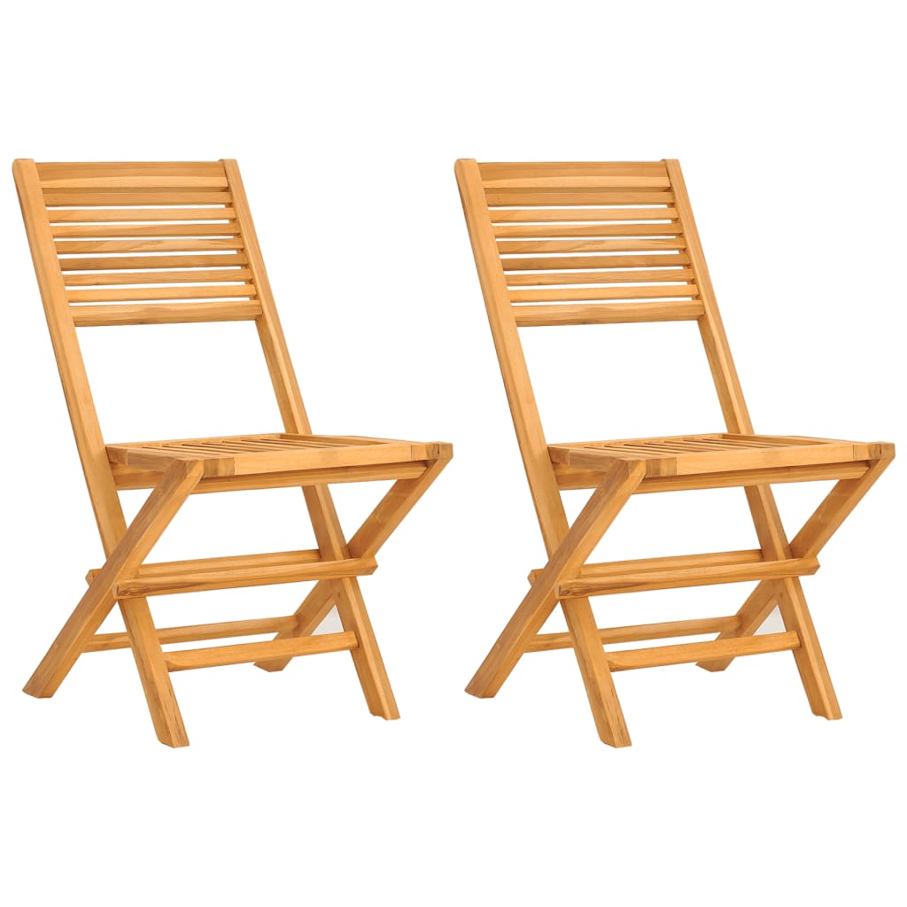 Chaises de jardin pliantes 2 pcs 47x62x90 cm bois massif teck | Leroy ...