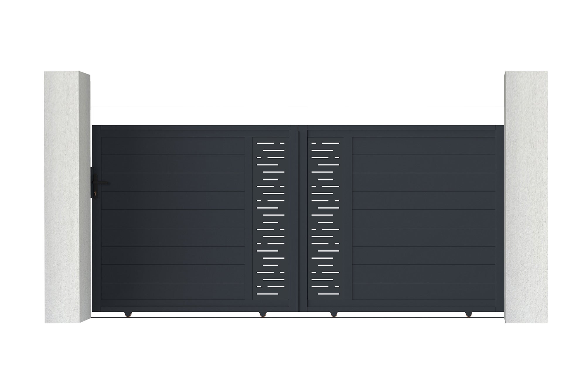 Brama przesuwna 3,5m ADULA wys. 160cm aluminium szare