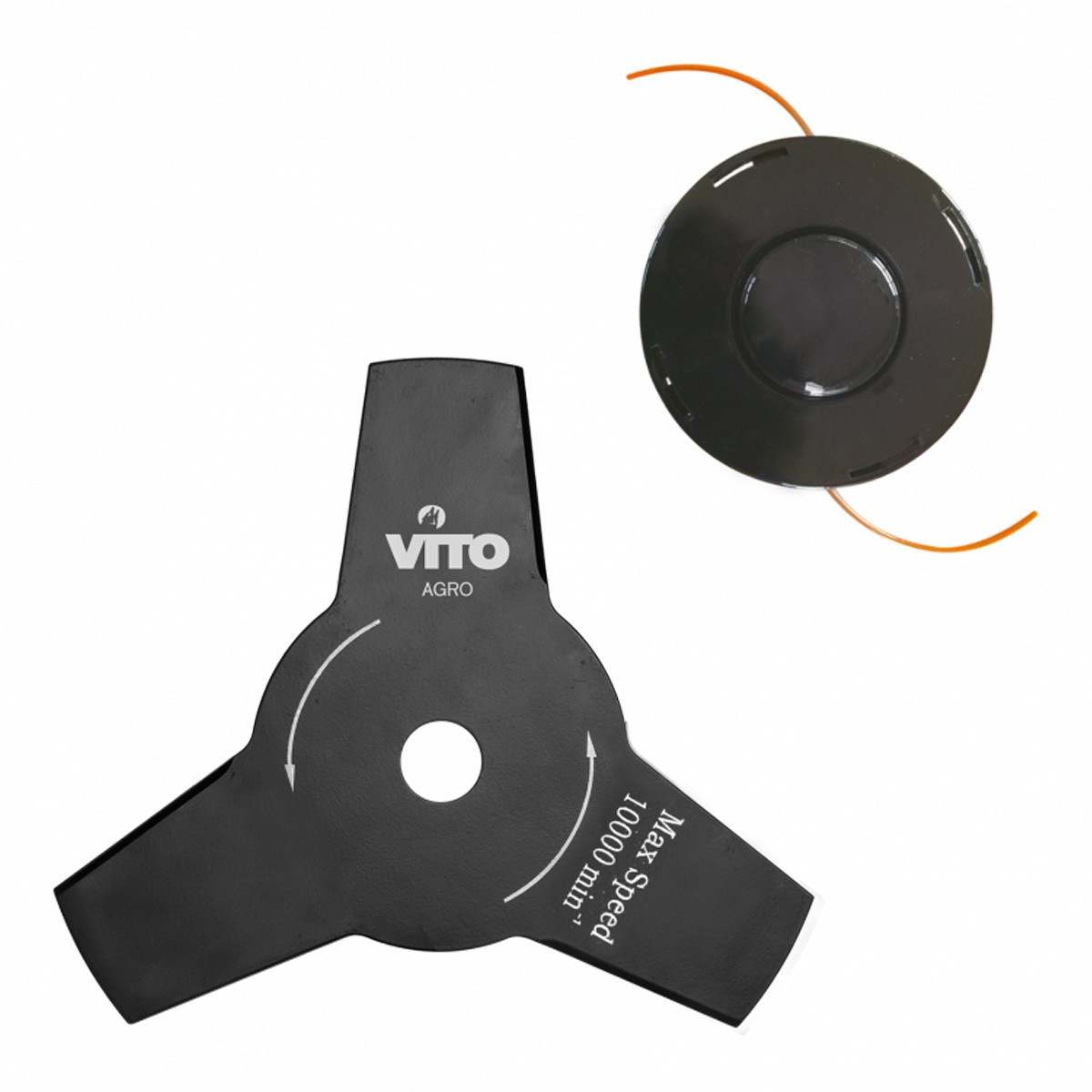 Debroussailleuse thermique 43 Cm3 Moteur 2T 1,5CV Lame 3 dents + Bobine de fil + Sangle de portée VITO - 6