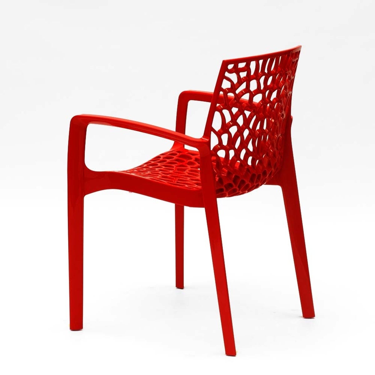 Sedie polipropilene braccioli giardino bar Grand Soleil Gruvyer Arm - Rosso - 6