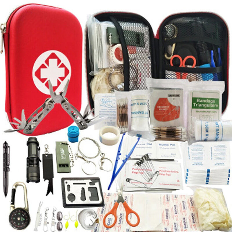 Coffret de secours-Survie Trousse De Premiers Soins De Survie Vitesse Kit, Tactique Pouch Outdoor Gear Sac Trauma d'urgence pour La Randonnée Camping - 6