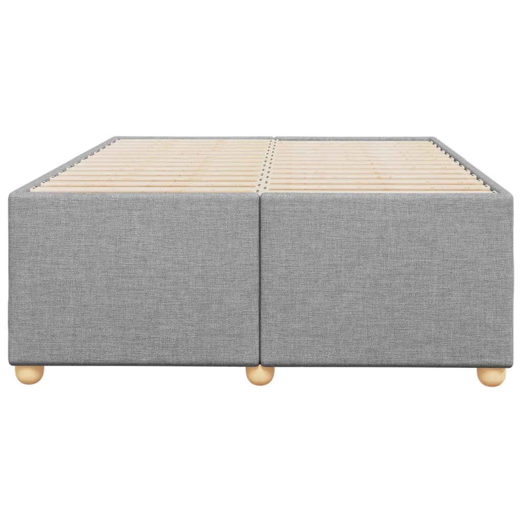 Cadre de lit sans matelas gris clair 120 x 200 cm tissu - 4