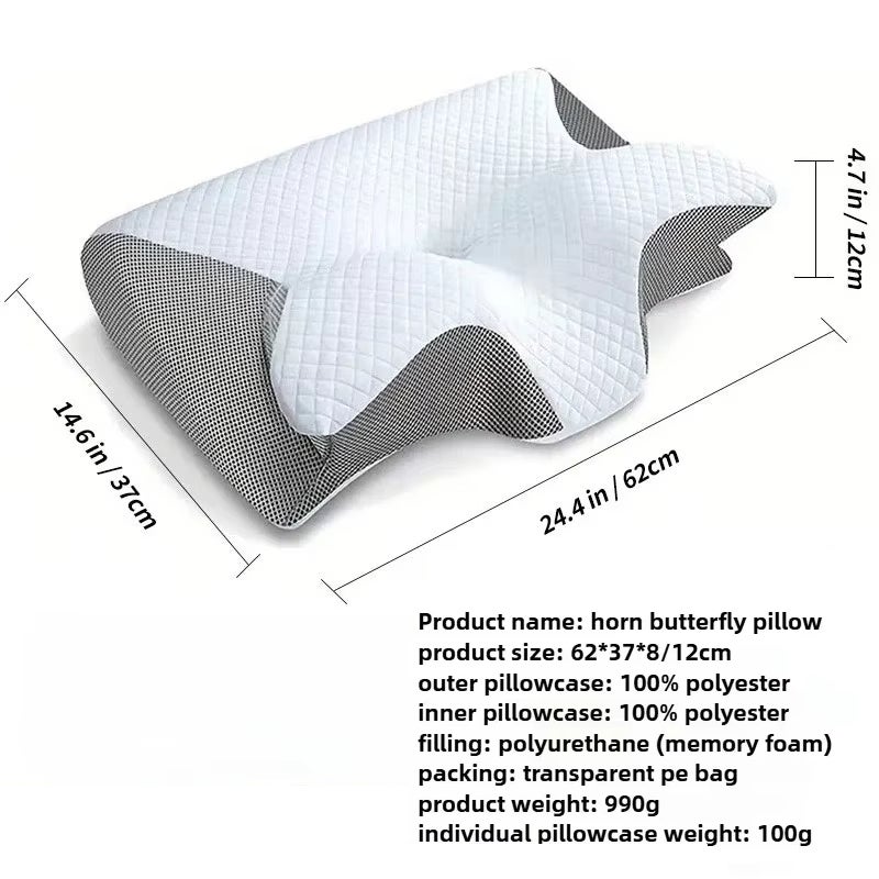 Oreiller de soutien cervical pour soulager les douleurs cervicales, oreiller ergonomique en mousse à mémoire de forme pour améliorer la posture - 2