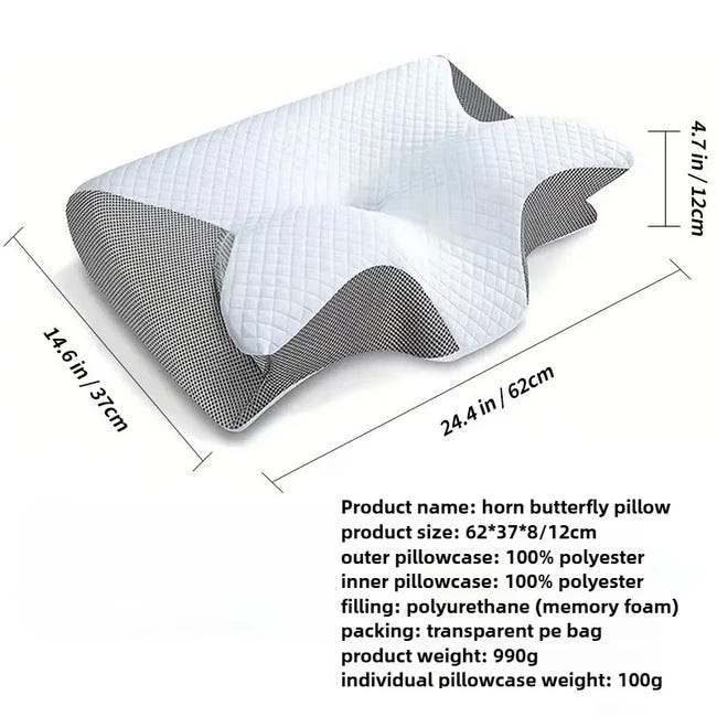 Cuscino Cervicale Contour In Memory Foam CatJoy: Ergonomico E Certificato CertiPUR - Foto 1