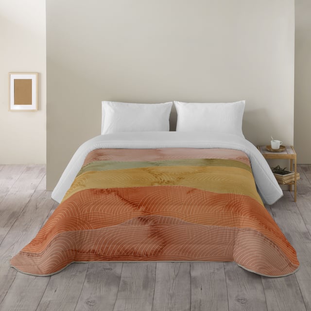 Sandal - Couette imprimée - Garnissage ultra confortable et extra doux - 300 g/m² toucher plume - Lit 90 (90x200) - Ocean Terra